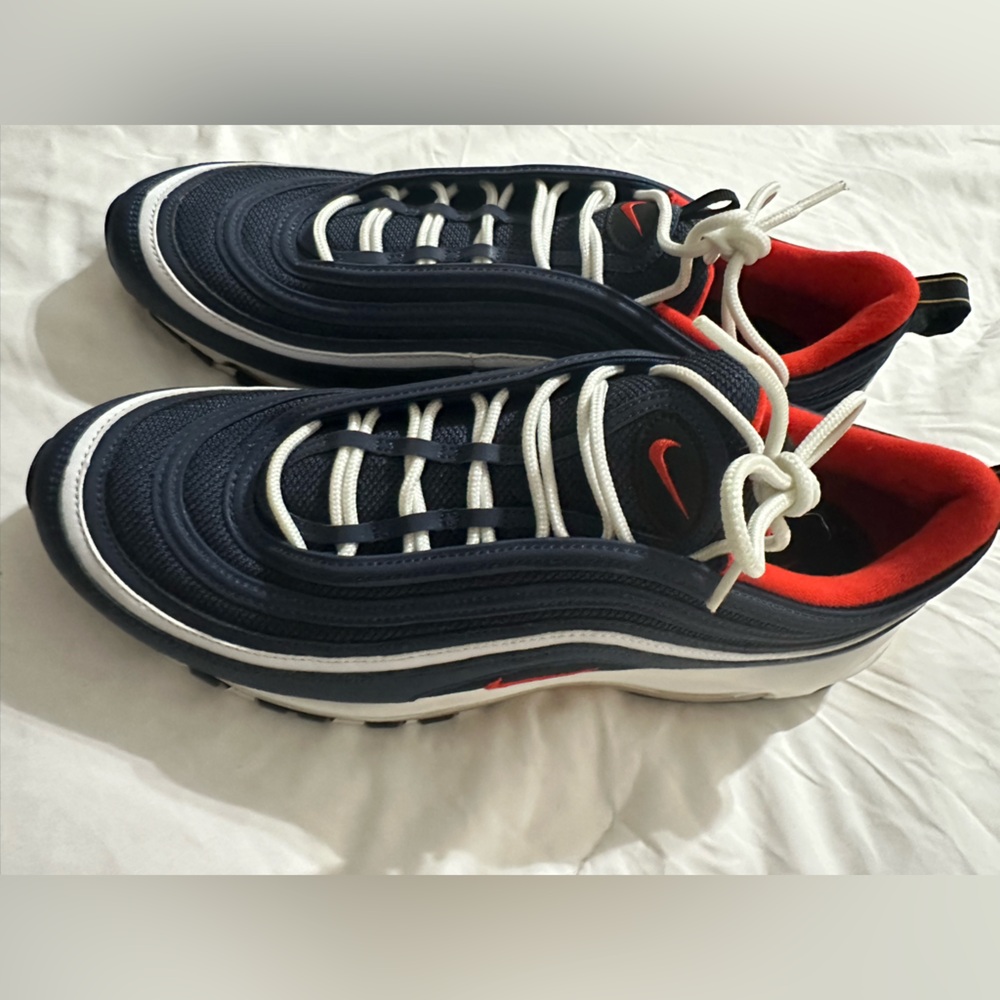 Nike Bold Red and Blue Athletic Shoes